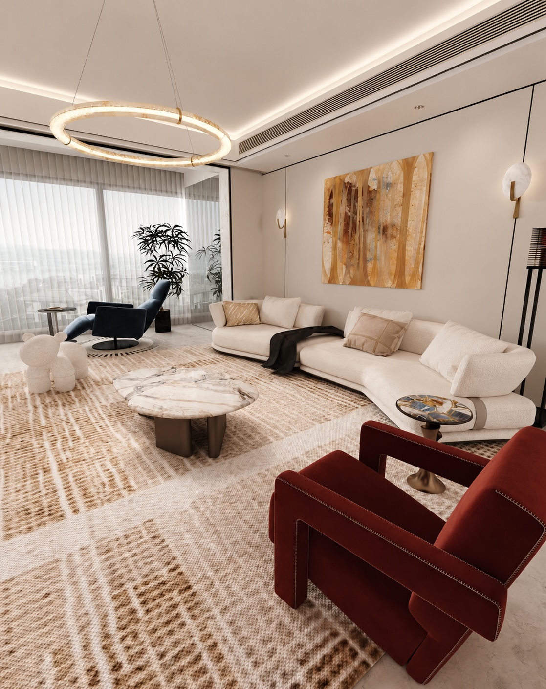 Projet Signature — salon luxe discret contemporain