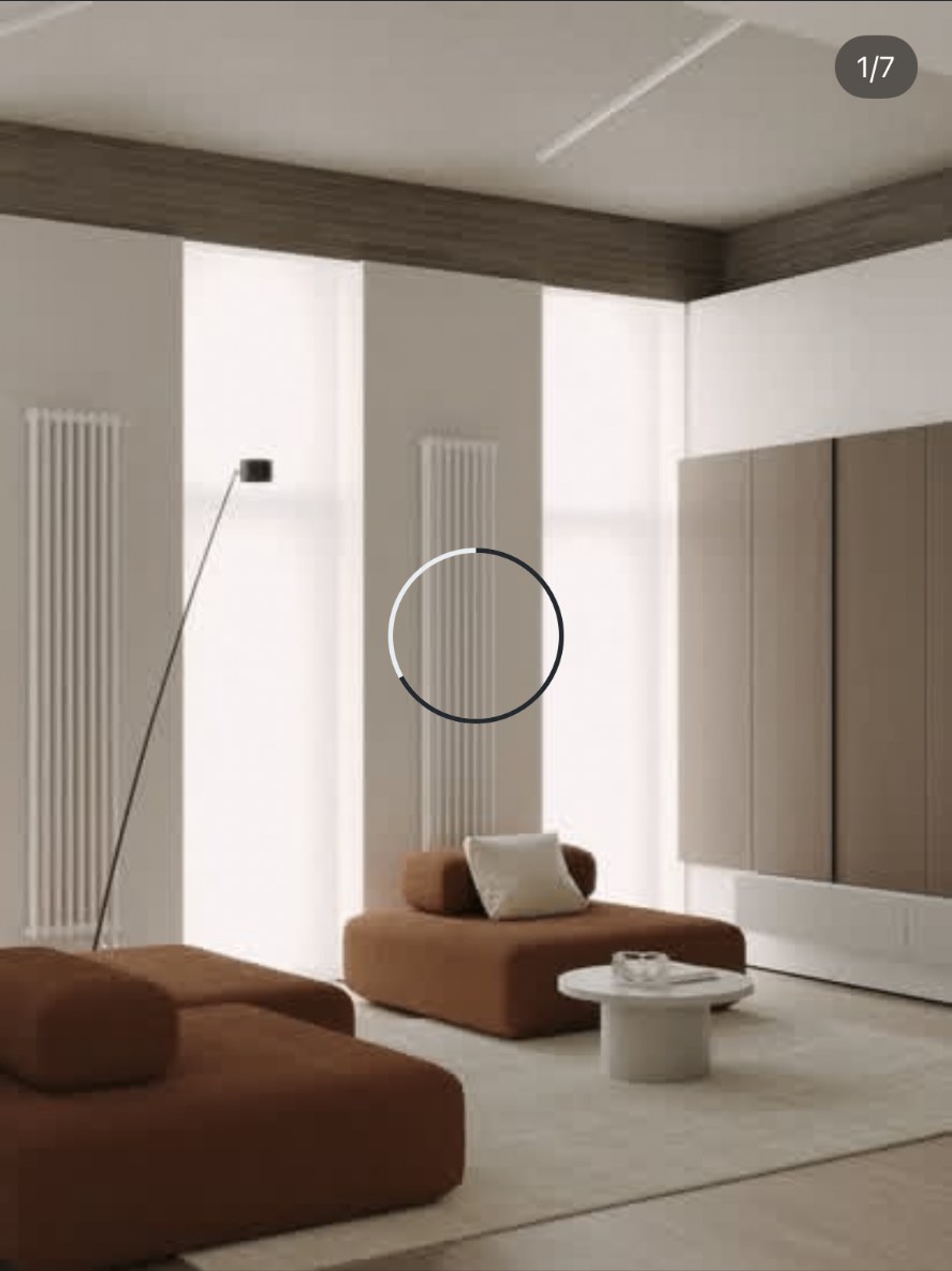 Inspiration salon contemporain — canapé modulable et radiateur design